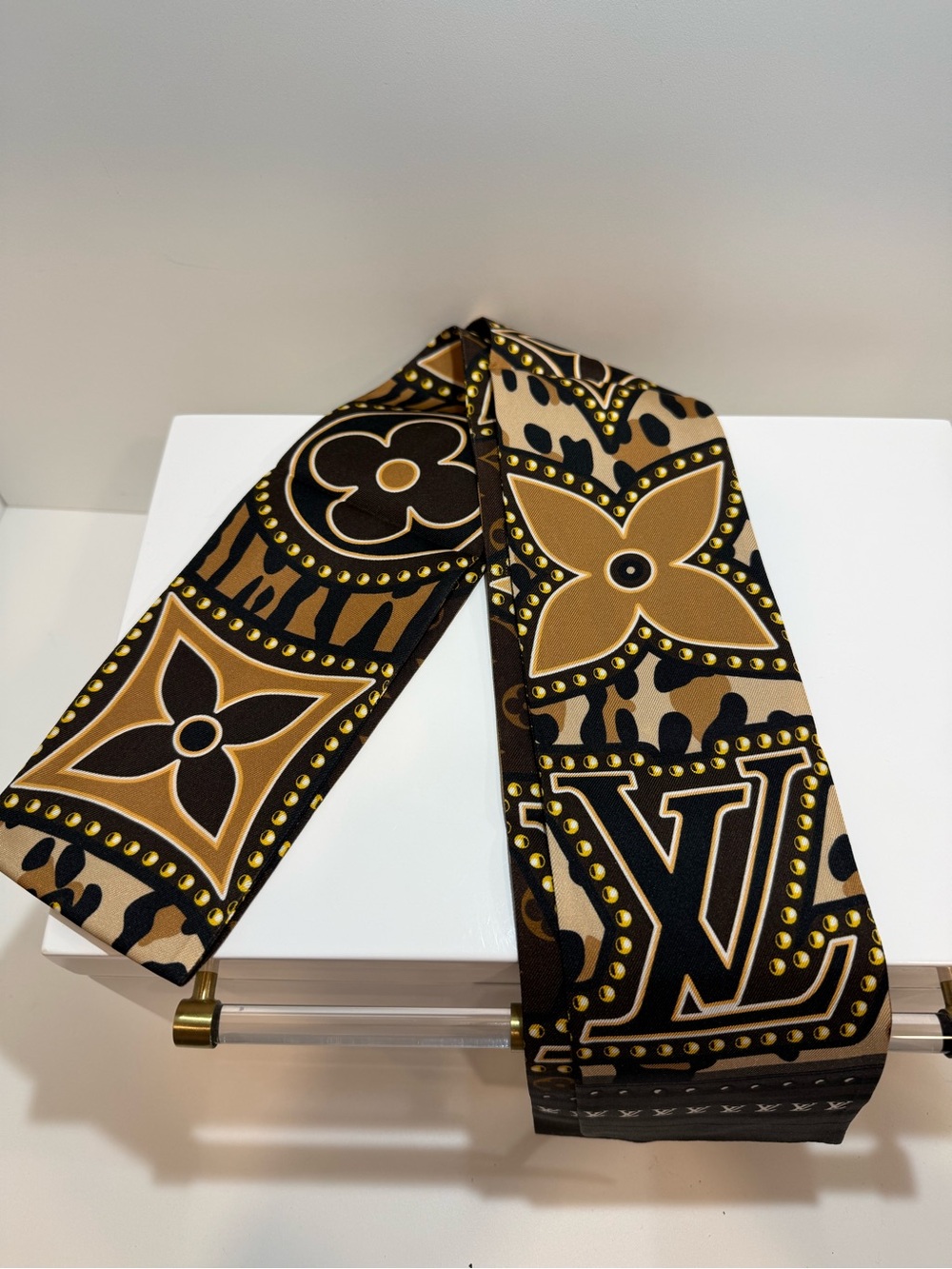Louis Vuitton Animal Print Monogram Silk Bandeau